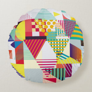 Dekoratives geometrisches, abstrakt nahtloses Must Rundes Kissen