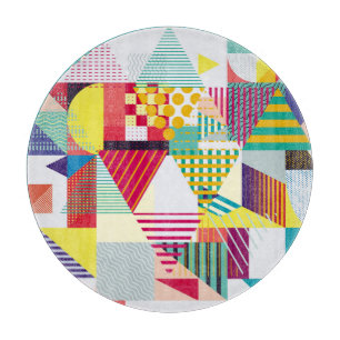Dekoratives geometrisches, abstrakt nahtloses Must Schneidebrett