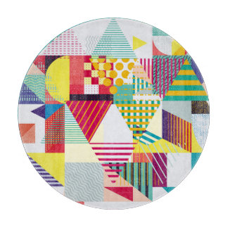 Dekoratives geometrisches, abstrakt nahtloses Must Schneidebrett