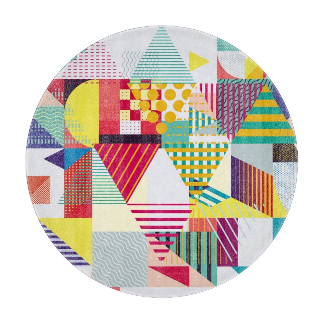 Dekoratives geometrisches, abstrakt nahtloses Must Schneidebrett (Vorderseite)