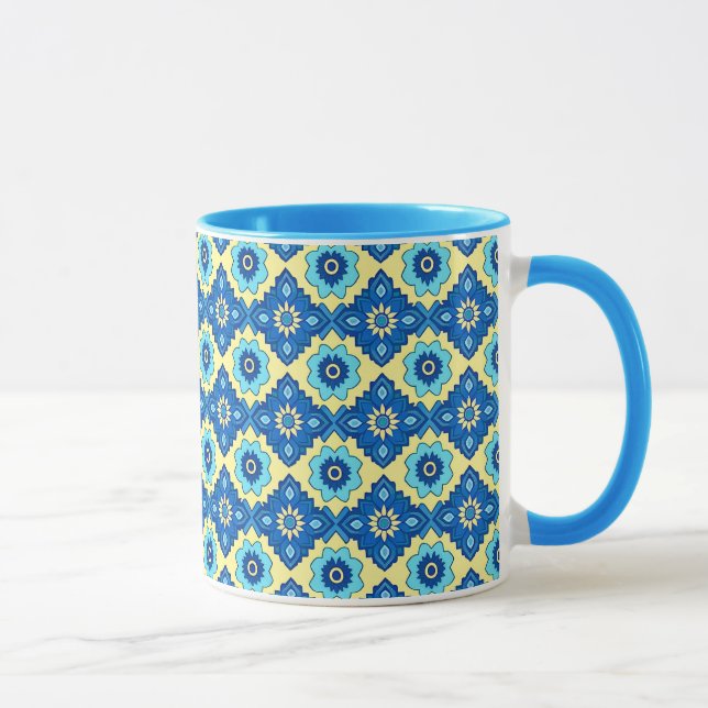 Dekoratives geometrisches Muster für Retro Tasse (Rechts)