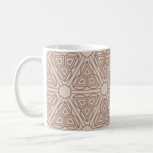 dekoratives geometrisches nahtloses Muster. Darste Kaffeetasse