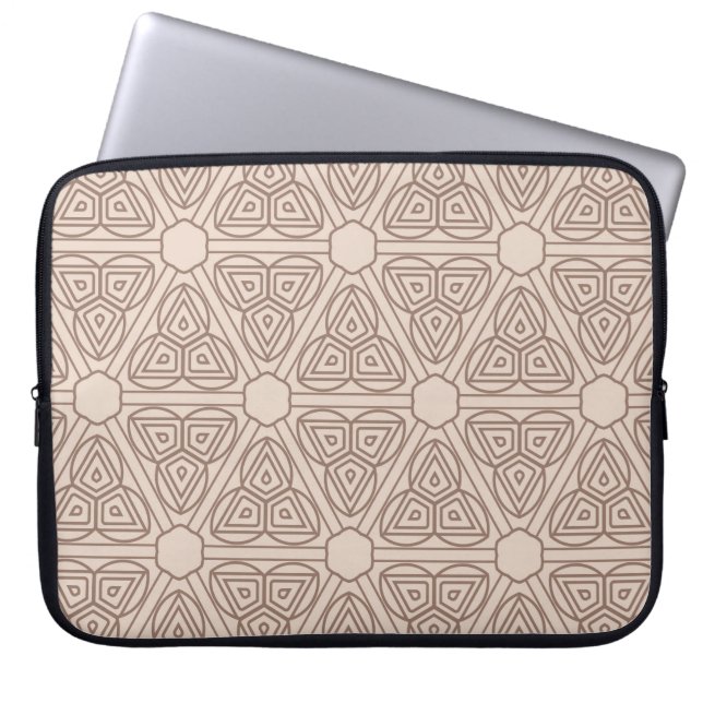 dekoratives geometrisches nahtloses Muster. Darste Laptopschutzhülle (Vorderseite)
