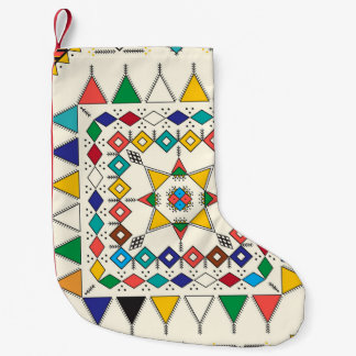 Dekoratives geometrisches Wiederholmuster, inspiri Kleiner Weihnachtsstrumpf