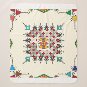 Dekoratives geometrisches Wiederholmuster, inspiri Sherpadecke