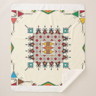 Dekoratives geometrisches Wiederholmuster, inspiri Sherpadecke