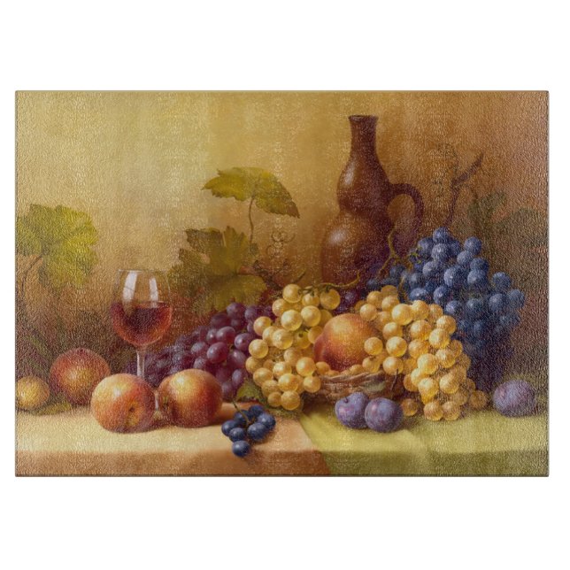 Dekoratives Glasschneiden-Brett/Stillleben-Frucht Schneidebrett (Vorderseite)