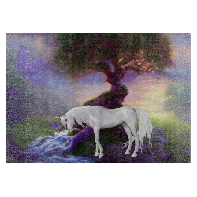 Dekoratives Glassschneidebrett 38 cm x 28 cm Schneidebrett (Vorderseite)