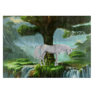 Dekoratives Glassschneidebrett 38 cm x 28 cm Schneidebrett