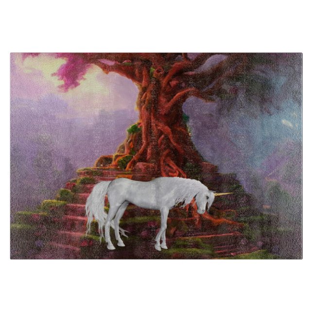 Dekoratives Glassschneidebrett 38 cm x 28 cm Schneidebrett (Vorderseite)