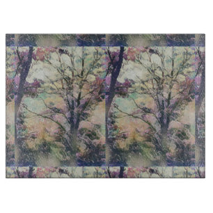 Dekoratives Glassschneidebrett 38 cm x 28 cm Schneidebrett