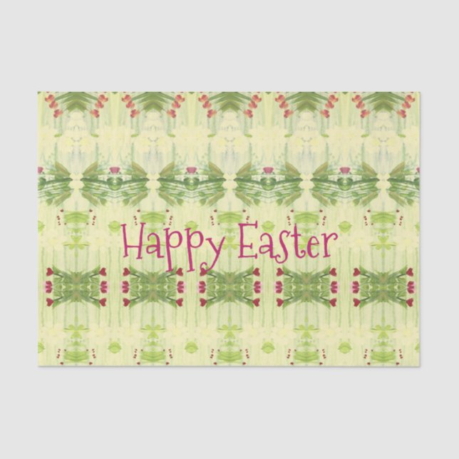 Dekoratives Grünes Muster Seidenpapier (Vorderseite)