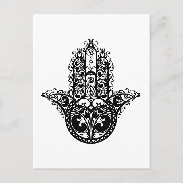 Dekoratives Hamsa Design Postkarte (Vorderseite)