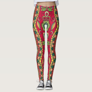 Dekoratives, handGezeichnet, nahtlos Abstraktes Mu Leggings