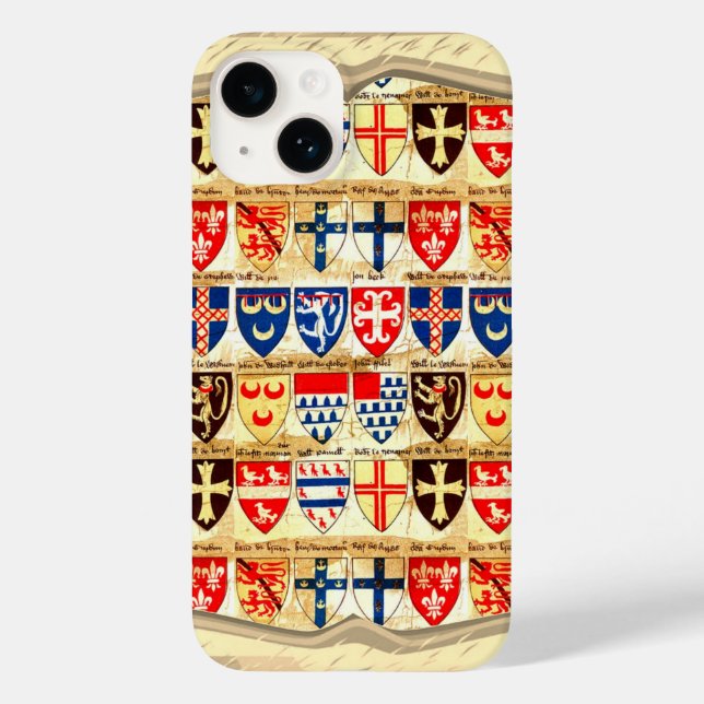 Dekoratives Heraldik-Muster Case-Mate iPhone Hülle (Rückseite)