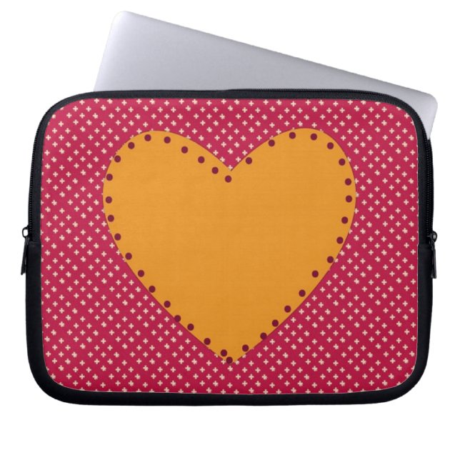 Dekoratives Herz Laptopschutzhülle (Vorderseite)