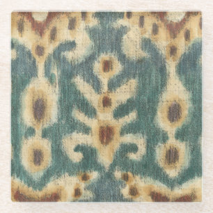 Dekoratives Ikat Fabric Design von Chariklia Zarri Glasuntersetzer