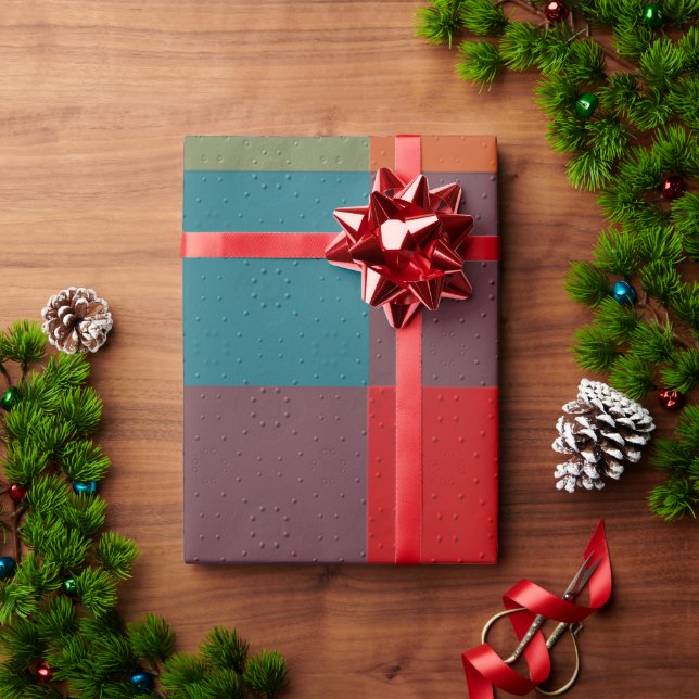 Dekoratives Karo Geschenkpapier (Feiertagsgeschenk)