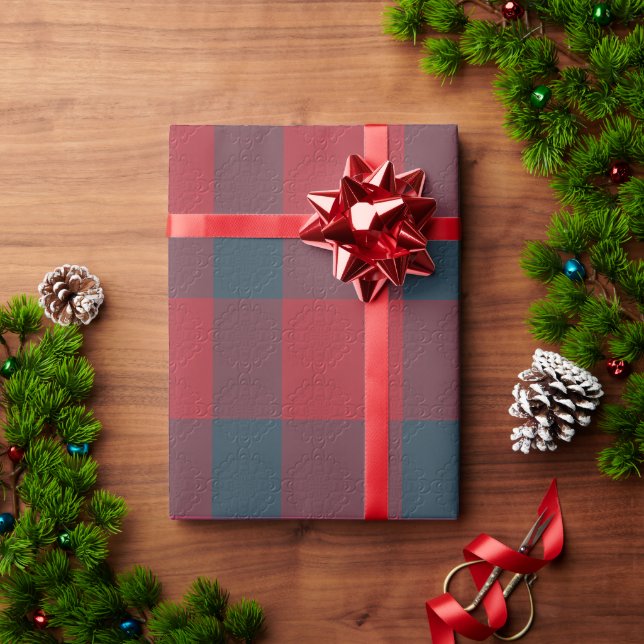 Dekoratives Karo Geschenkpapier (Feiertagsgeschenk)