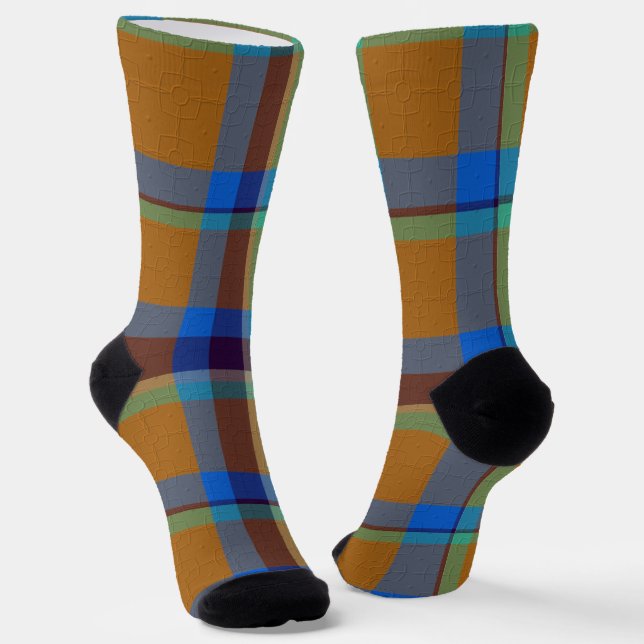 Dekoratives Karo Socken (Gewinkelt)