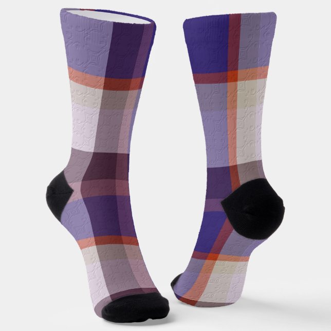 Dekoratives Karo Socken (Gewinkelt)