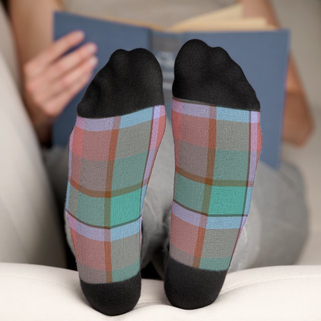 Dekoratives Karo Socken (Unterseite)