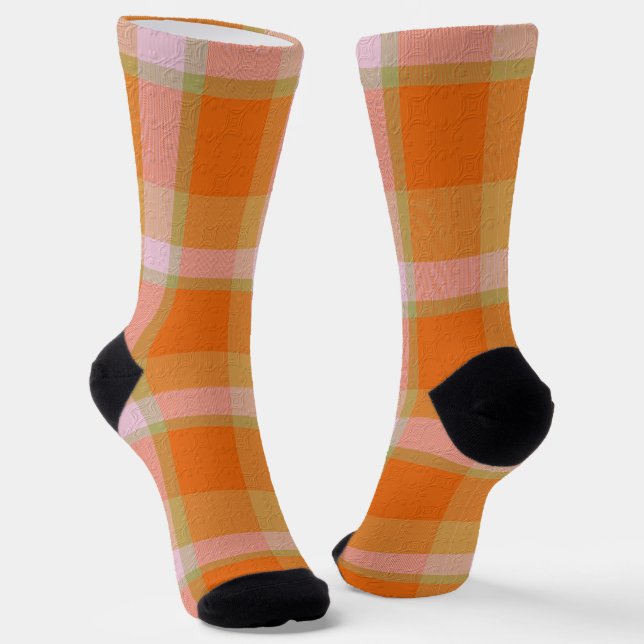 Dekoratives Karo Socken (Gewinkelt)