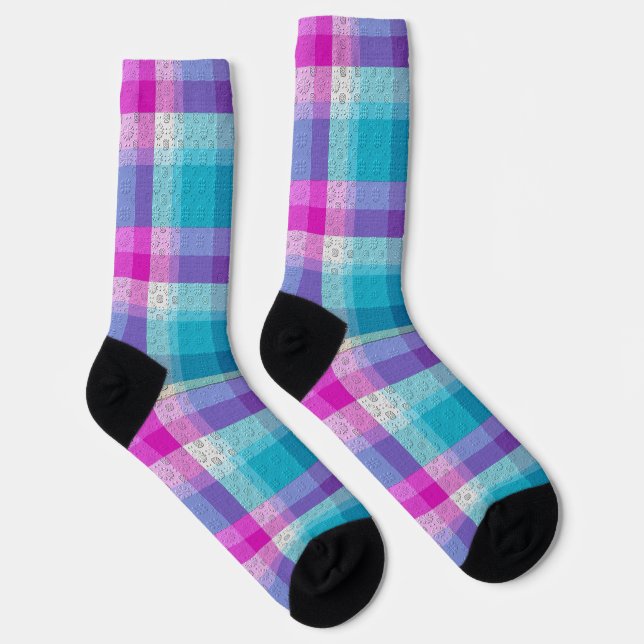 Dekoratives Karomuster Socken (Rechts)