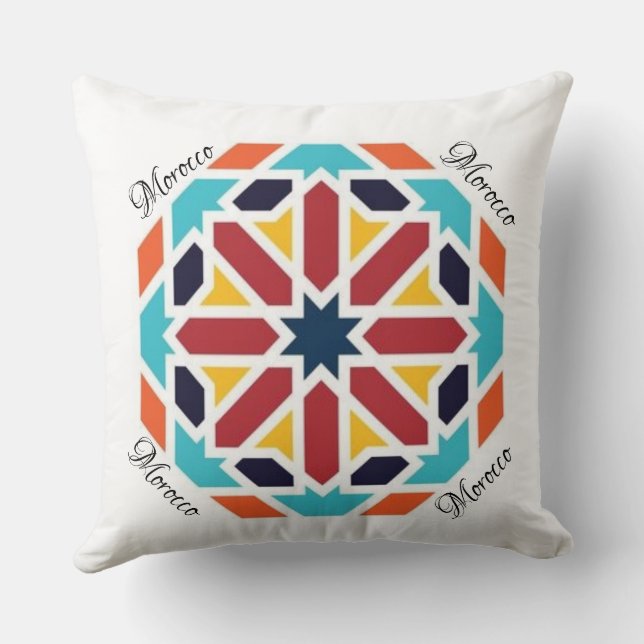 Dekoratives Kissen Die Kunst der Zellige (Rückseite)