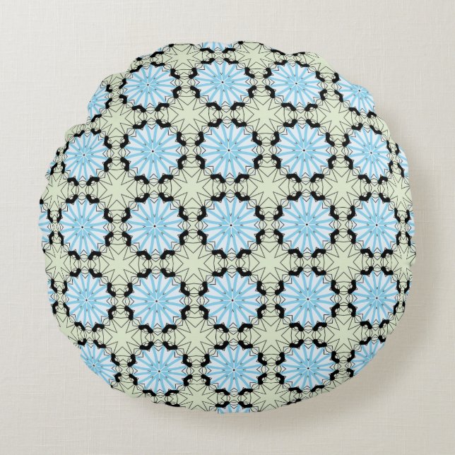 Dekoratives Kissen mit geometrischem Muster (Vorderseite)