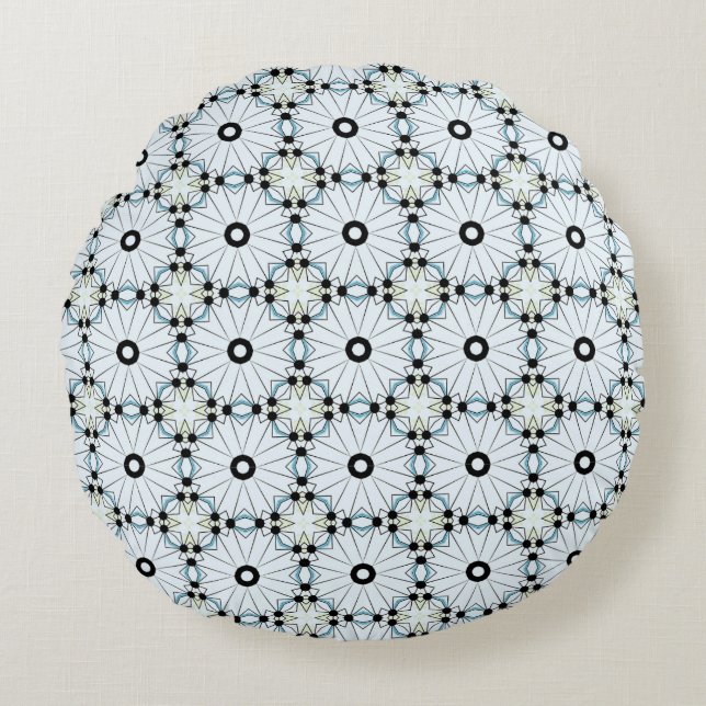 Dekoratives Kissen mit geometrischem Muster (Vorderseite)
