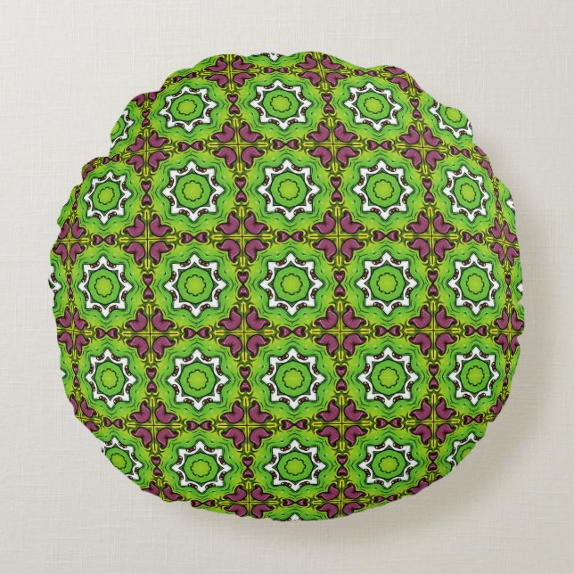 Dekoratives Kissen mit geometrischem Muster (Vorderseite)