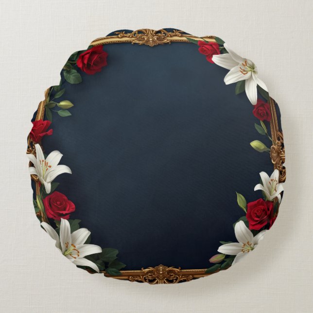 Dekoratives, kundenspezifisches Rundwurfkissen Rundes Kissen (Vorderseite)