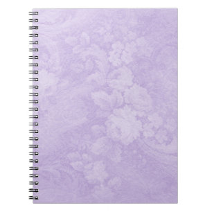 Dekoratives Lila BlumengussNotebook Notizblock