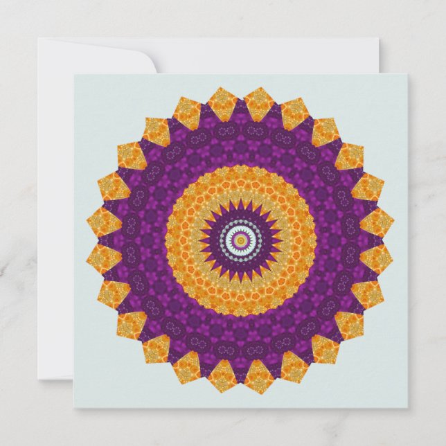 Dekoratives Mandala Einladung (Vorderseite)