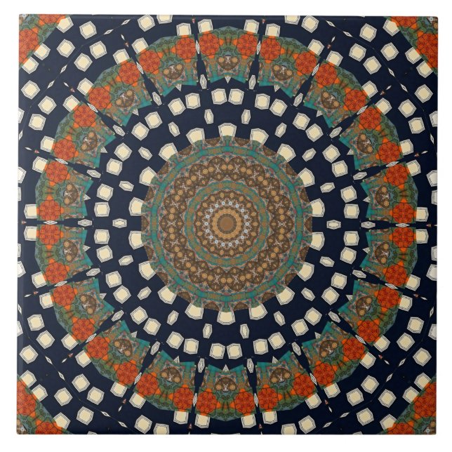  Dekoratives Mandala  Fliese (Vorderseite)