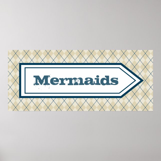 Dekoratives Mermaid-Zeichenposter Poster (Vorne)