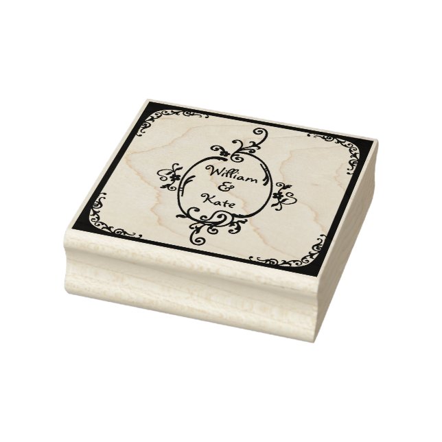 Dekoratives Monogramm Gummistempel (Stempel)