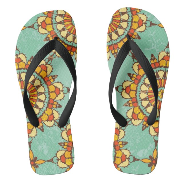 Dekoratives Muster Flip Flops (Fußbett)