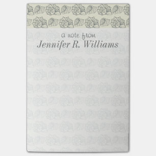 Dekoratives Muster für Muscheln Name hinzufügen Post-it Klebezettel