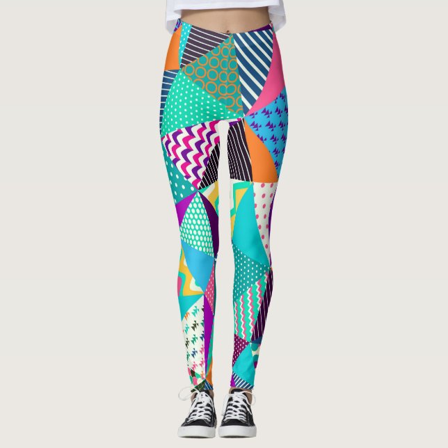 Dekoratives Muster für Vintages Muster Leggings (Vorderseite)