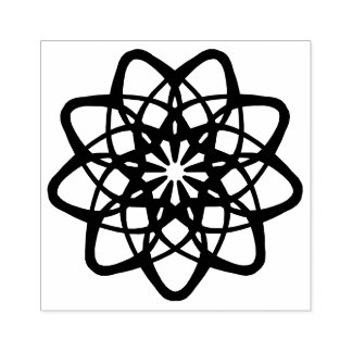 Dekoratives Muster in Rund in Mandala Variation Gummistempel