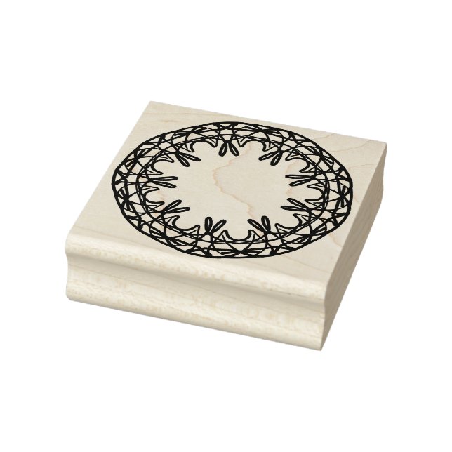 Dekoratives Muster in Rund in Mandala Variation Gummistempel (Stempel)