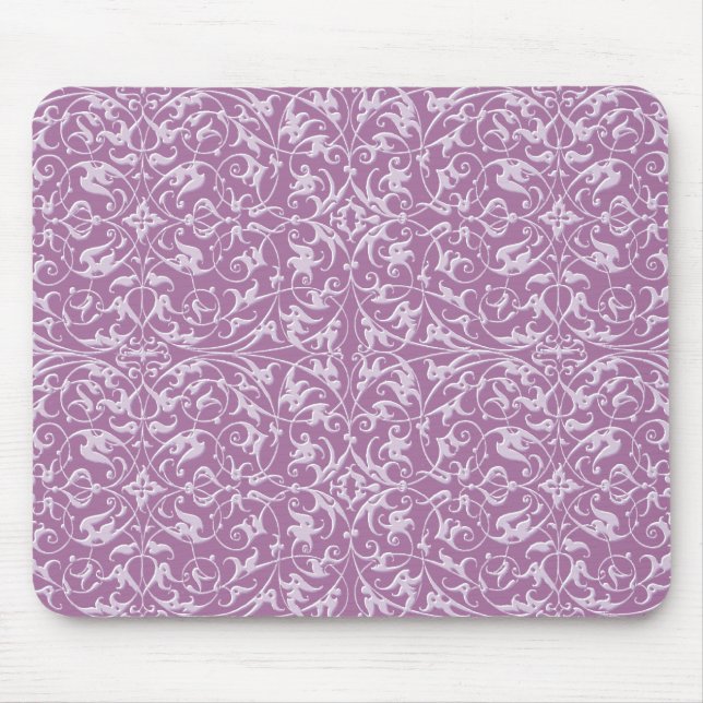 Dekoratives Muster lila Mousepad (Vorne)