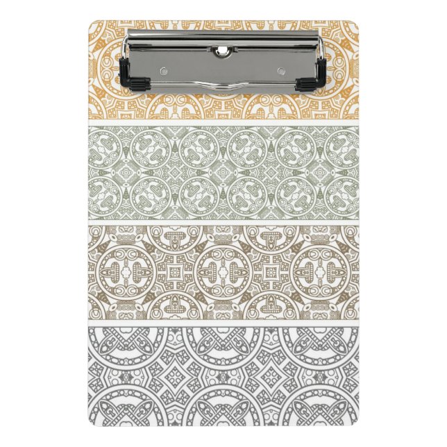 Dekoratives Muster Mini Klemmbrett (Vorderseite)