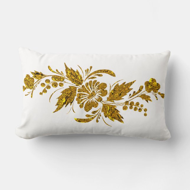 Dekoratives Muster mit Blumen und Muster Lendenkissen (Vorderseite)