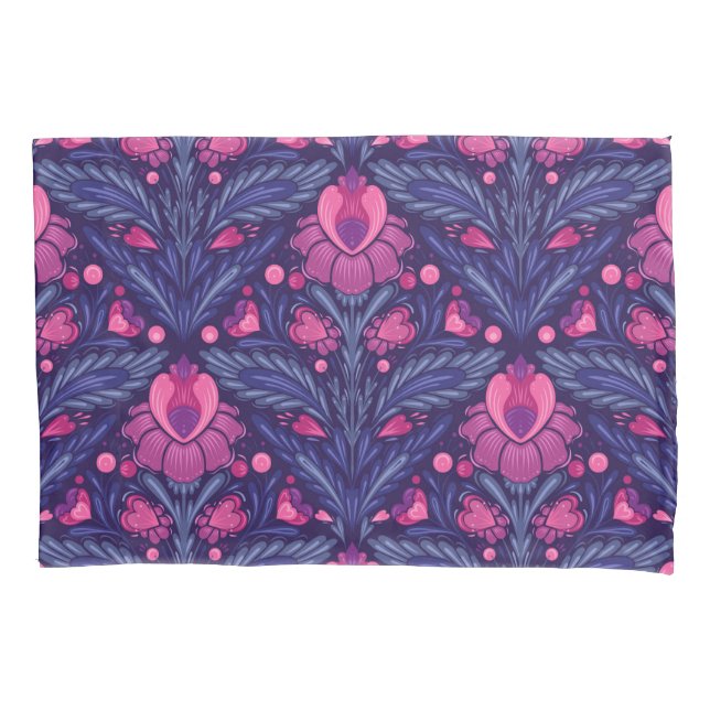 Dekoratives Muster mit Herzen Kissenbezug (Vorderseite)