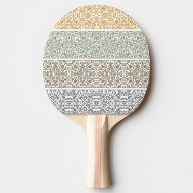 Dekoratives Muster Tischtennis Schläger (Vorderseite)