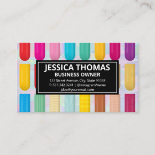 Dekoratives Nagelmuster Geometrischer Hintergrun Visitenkarte