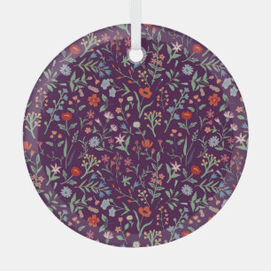 Dekoratives, nahtloses Blumenmuster. Ornament Aus Glas